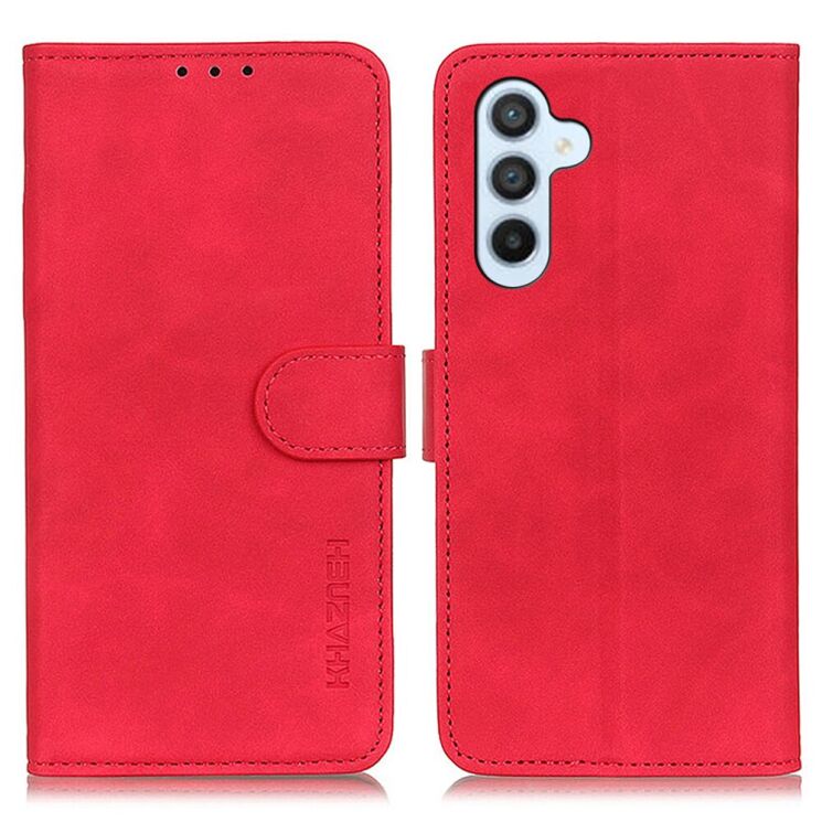 Чехол-книжка с застежкой KHAZNEH Retro Wallet для Samsung Galaxy S26 Plus - Red: фото 1 из 8