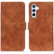 Чехол-книжка с застежкой KHAZNEH Retro Wallet для Samsung Galaxy S26 (S942) - Brown: фото 1 из 8