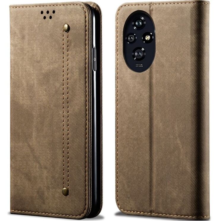 Чехол-книжка UniCase Jeans Wallet для Honor 200 Pro - Khaki: фото 1 из 6