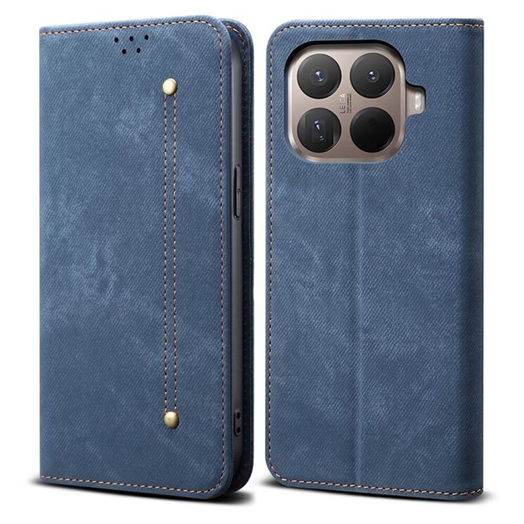 Чохол-книжка з кишеньками UniCase Jeans Wallet для Xiaomi 15T Pro - Blue: фото 1 з 6