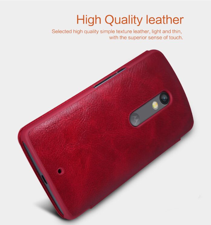 Чехол NILLKIN Qin Series для Motorola Moto X Play - Red: фото 9 из 16