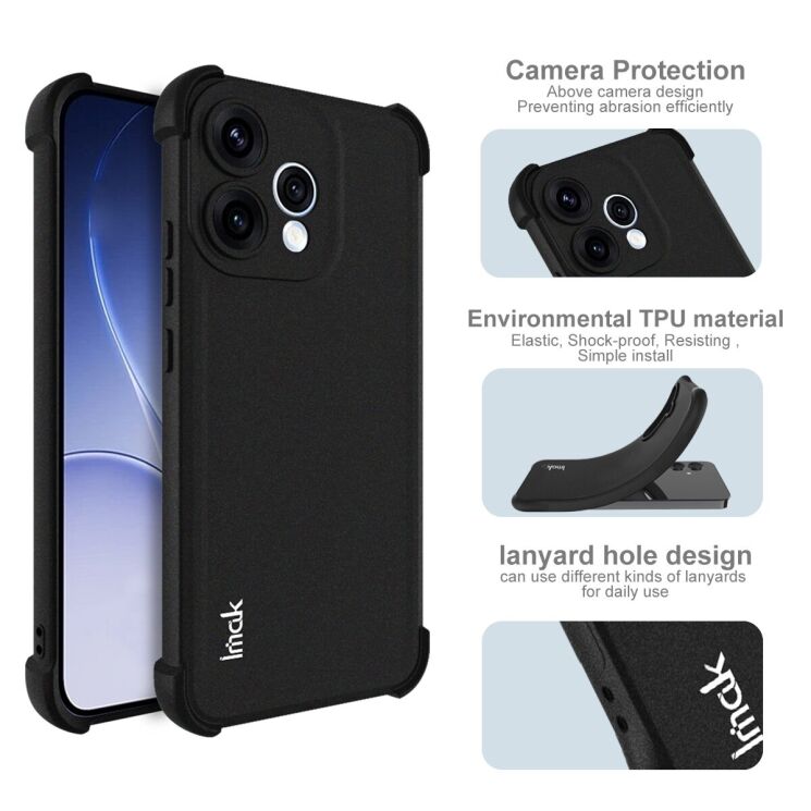 Чехол с усиленными углами IMAK Airbag MAX Case для OPPO Reno 15 - Matte Black: фото 4 из 6
