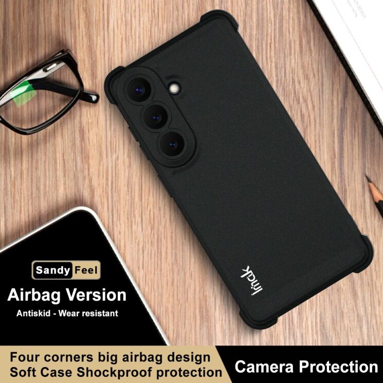 Чехол с усиленными углами IMAK Airbag Sand Case для Samsung Galaxy S26 Plus (S947) - Matte Black: фото 4 из 9