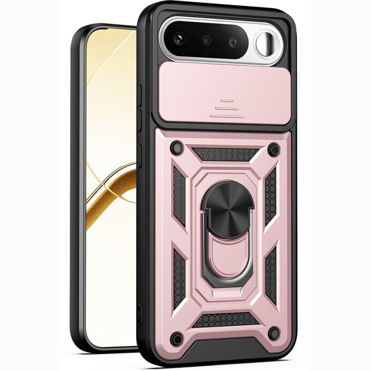 Чехол с защитой камеры Deexe Armor Shield для Realme 16 - Rose Gold: фото 1 из 9