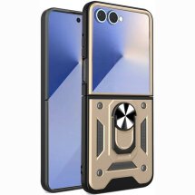 Чохол із захистом камери Deexe Armor Shield для Samsung Galaxy Flip 8 - Gold: фото 1 з 10