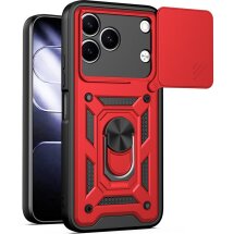 Чохол із захистом камери Deexe Armor Shield для TECNO Spark 50 - Red: фото 1 з 9