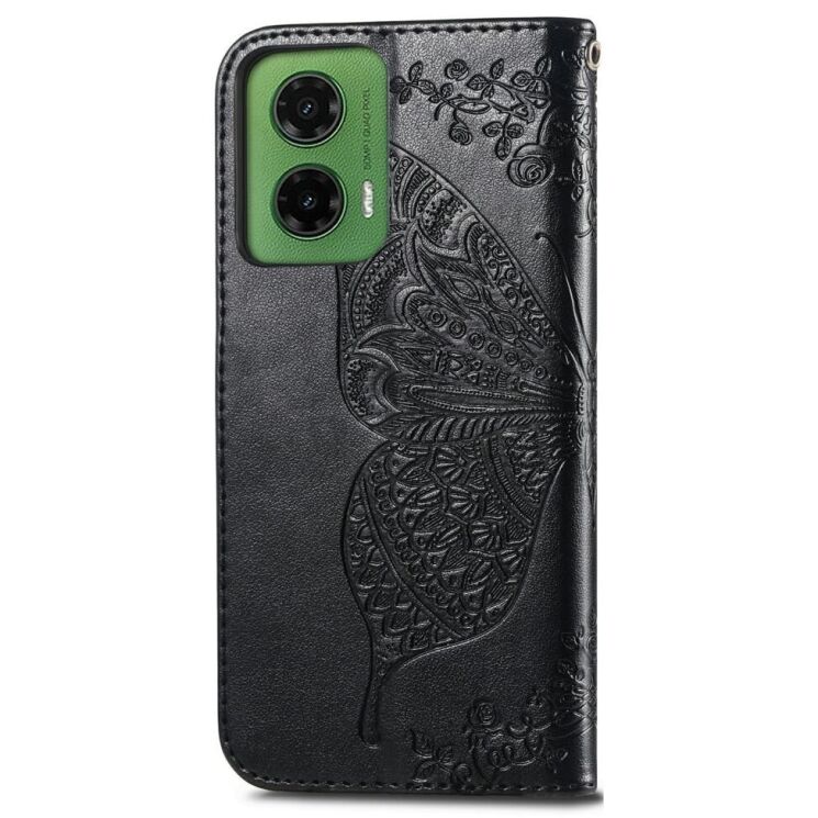 Чехол UniCase Butterfly Pattern для Motorola Moto G35 - Black: фото 6 из 7