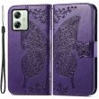 Чехол UniCase Butterfly Pattern для Motorola Moto G54 / G54 Power - Dark Purple (340246DV)
