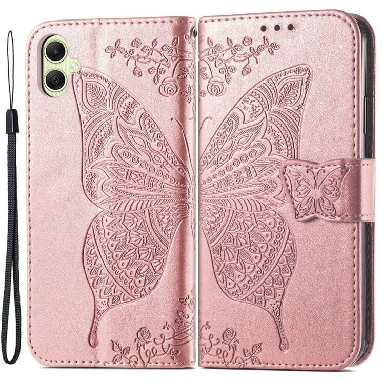Чехол UniCase Butterfly Pattern для Samsung Galaxy A05 (A055) - Rose Gold: фото 1 из 6