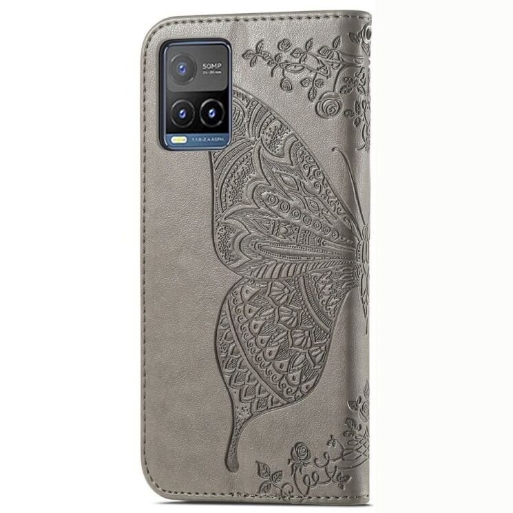 Чохол UniCase Butterfly Pattern для VIVO Y33s / Y21 / Y21s - Grey: фото 6 з 10