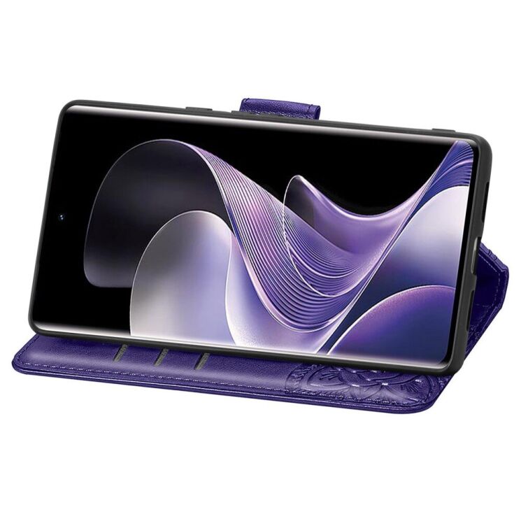Чехол UniCase Butterfly Pattern для Xiaomi Redmi Note 14 Pro - Dark Purple: фото 4 из 11