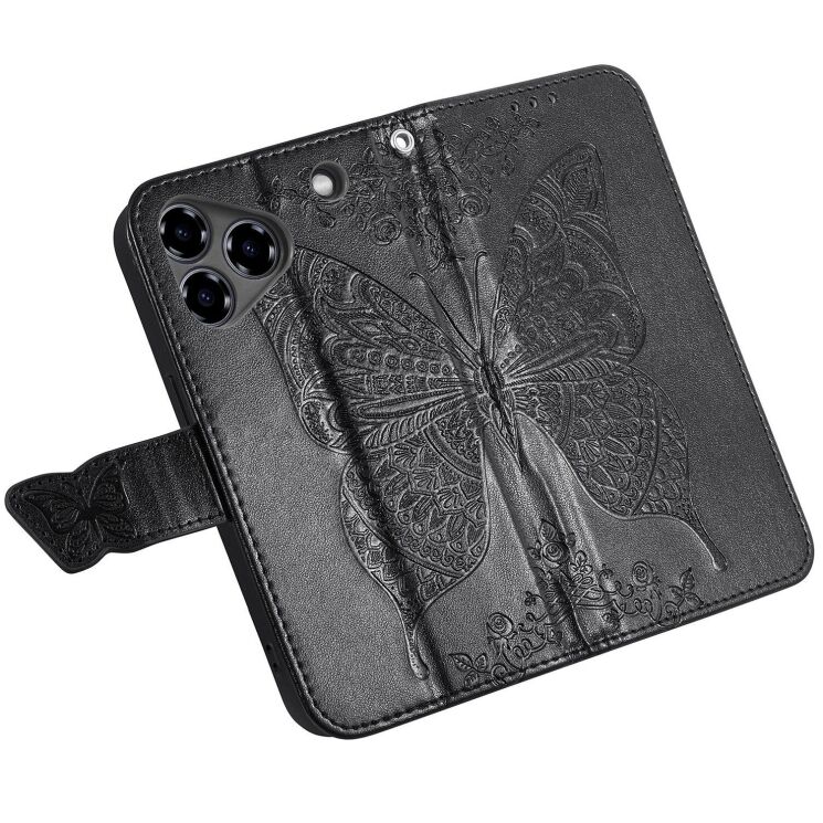 Чехол UniCase Butterfly Pattern для ZTE Blade A76 - Black: фото 4 из 10