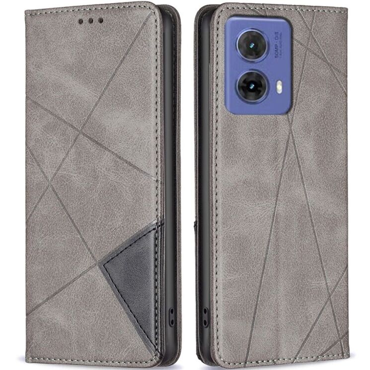 Чехол UniCase Geometric Pattern для Motorola Moto G85 - Grey: фото 1 из 8