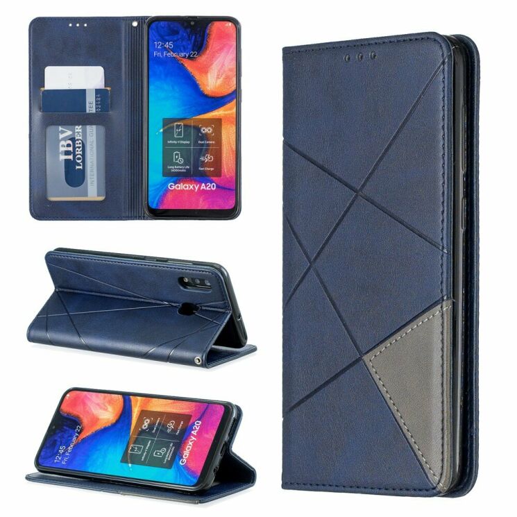 Чохол UniCase Geometric Pattern для Samsung Galaxy A20 (A205) / A30 (A305) - Blue: фото 1 з 11