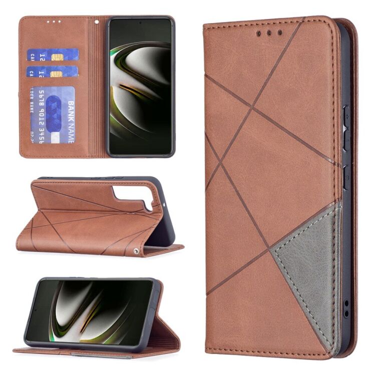 Чехол UniCase Geometric Pattern для Samsung Galaxy S22 (S901) - Brown: фото 6 из 9