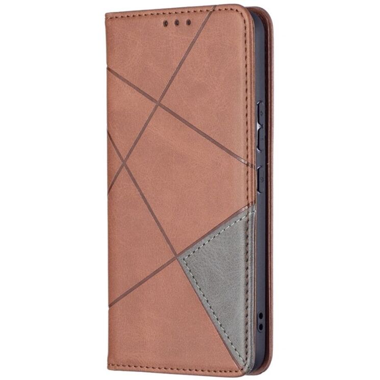 Чехол UniCase Geometric Pattern для Samsung Galaxy S22 (S901) - Brown: фото 2 из 9