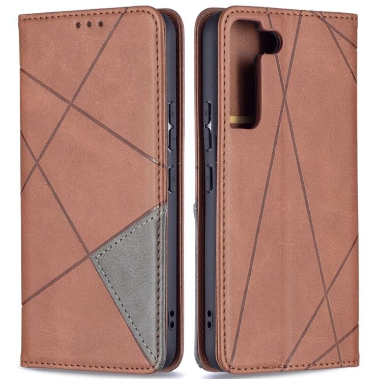 Чехол UniCase Geometric Pattern для Samsung Galaxy S22 (S901) - Brown: фото 1 из 9
