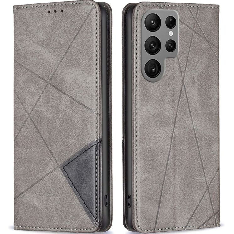 Чехол UniCase Geometric Pattern для Samsung Galaxy S24 Ultra - Grey: фото 1 из 8