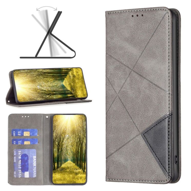 Чохол UniCase Geometric Pattern для Xiaomi Redmi Note 13 Pro+ - Grey: фото 4 з 7