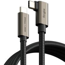 Кабель Ringke 90 Degree Type-C to Type-C 240W (5A, 2m) 8800293851486 - Black: фото 1 из 19