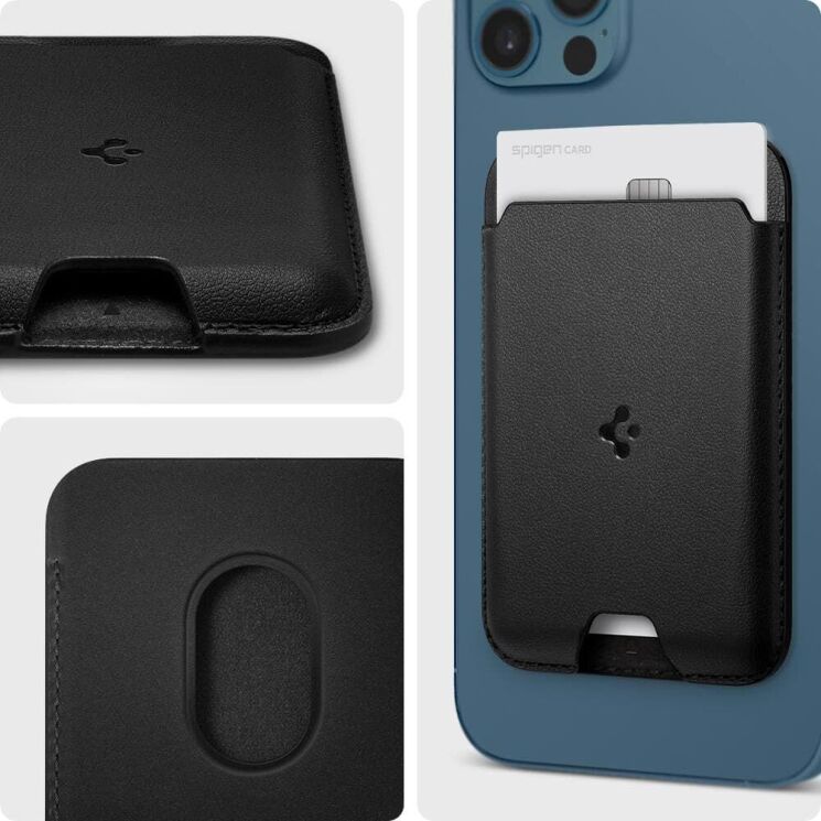 Кардхолдер Spigen (SGP) Valentinus (MagFit) AMP02284 - Black: фото 11 из 21