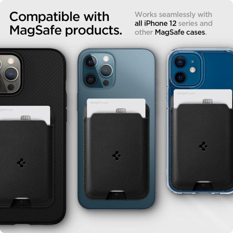Кардхолдер Spigen (SGP) Valentinus (MagFit) AMP02284 - Black: фото 16 из 21