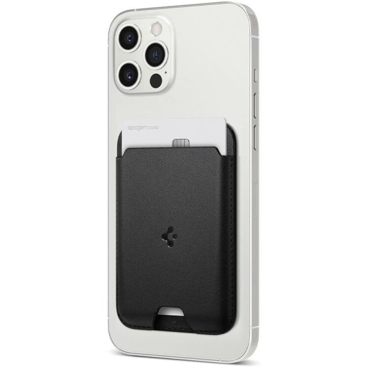 Кардхолдер Spigen (SGP) Valentinus (MagFit) AMP02284 - Black: фото 2 из 21