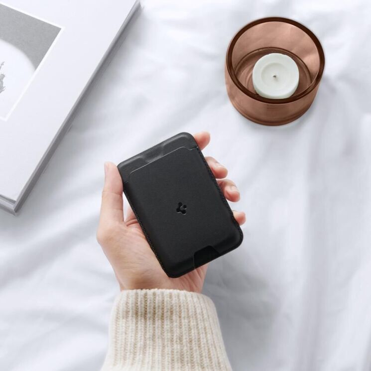 Кардхолдер Spigen (SGP) Valentinus (MagFit) AMP02284 - Black: фото 20 из 21