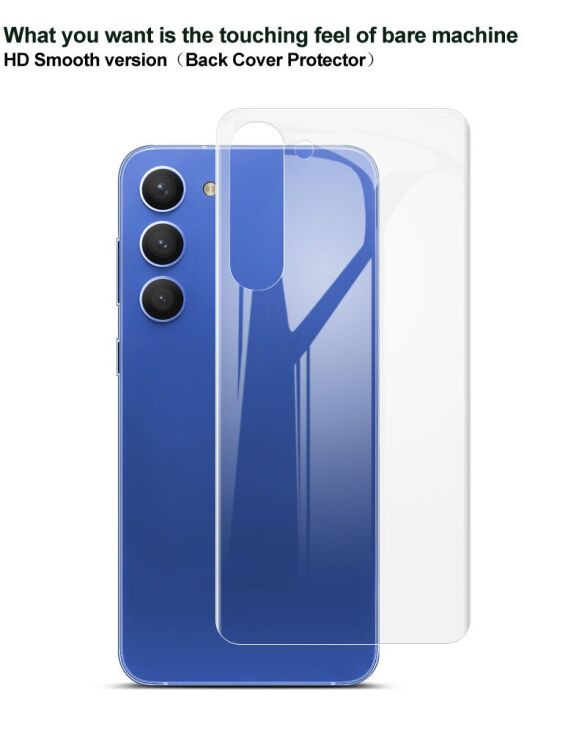 Комплект захисних плівок на задню панель IMAK Full Coverage Hydrogel Film для Samsung Galaxy S23 Plus (S916): фото 6 з 10