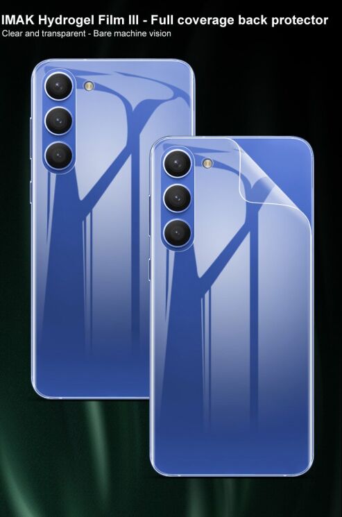 Комплект захисних плівок на задню панель IMAK Full Coverage Hydrogel Film для Samsung Galaxy S23 Plus (S916): фото 5 з 10