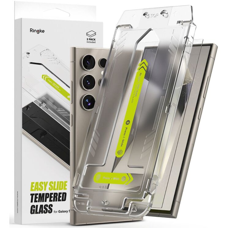 Комплект захисних стекол (2шт) Ringke Easy Slide Tempered Glass для Samsung Galaxy S24 Ultra (S928) 8809961785412: фото 1 з 16