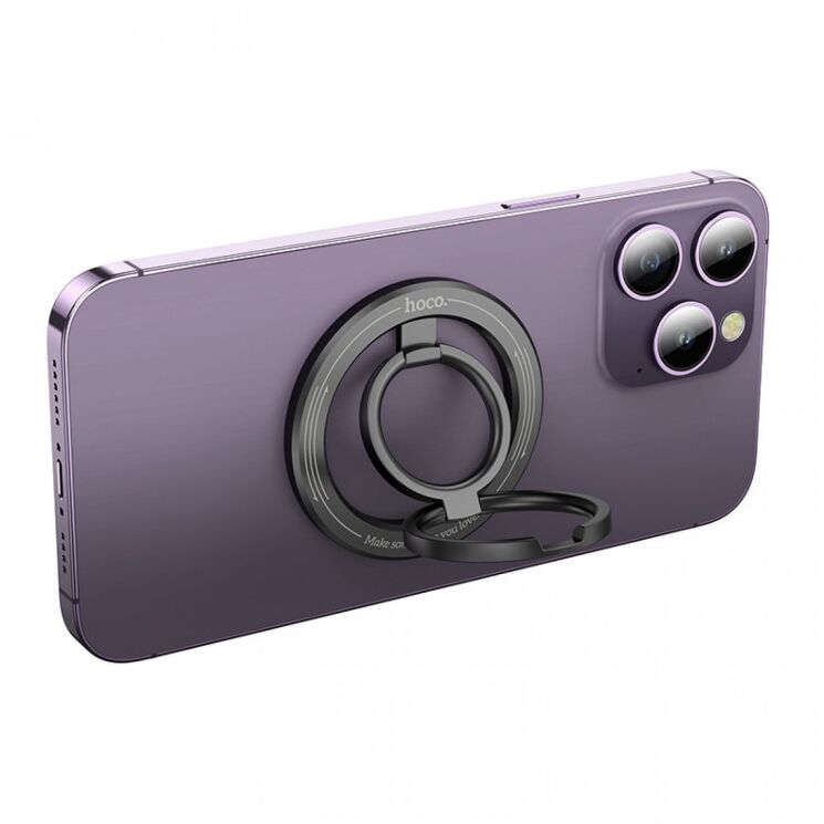 Магнитное кольцо-держатель Hoco GH2 Clever - Black: фото 3 из 6