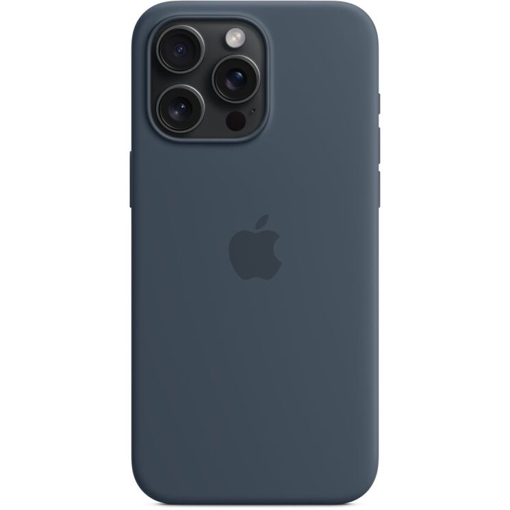 Оригінальний чохол Silicone Case with MagSafe для Apple iPhone 15 Pro Max (MT1P3) - Storm Blue: фото 4 из 4