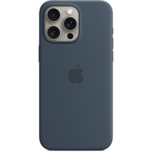 Оригінальний чохол Silicone Case with MagSafe для Apple iPhone 15 Pro Max (MT1P3) - Storm Blue: фото 1 из 4