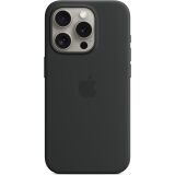 Оригинальный чехол Silicone Case with MagSafe для Apple iPhone 15 Pro (MT1A3) - Black: фото 1 из 5