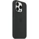 Оригинальный чехол Silicone Case with MagSafe для Apple iPhone 15 Pro (MT1A3) - Black (339593B). Фото 4 из 5