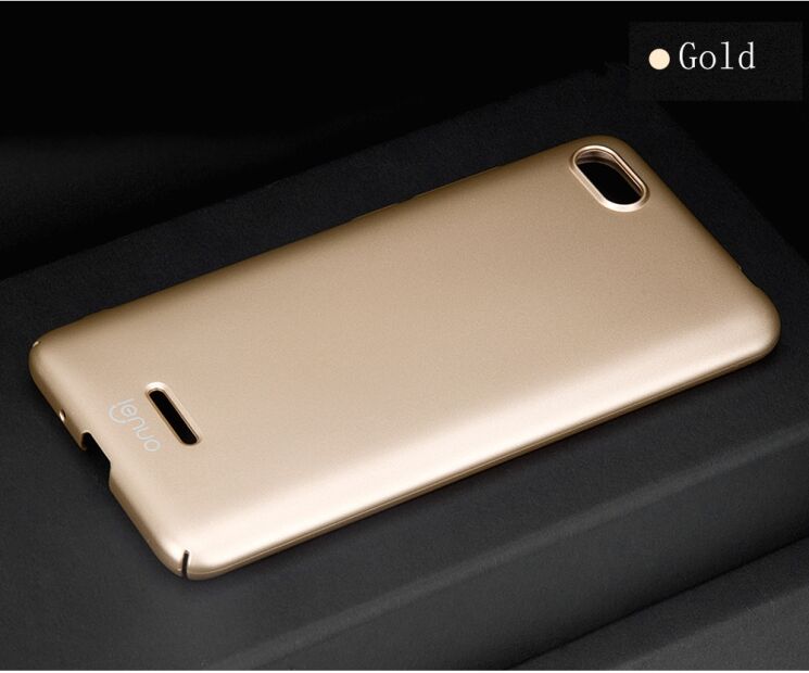 Пластиковий чохол LENUO Silky Touch для Xiaomi Redmi 6A - Gold: фото 6 з 15