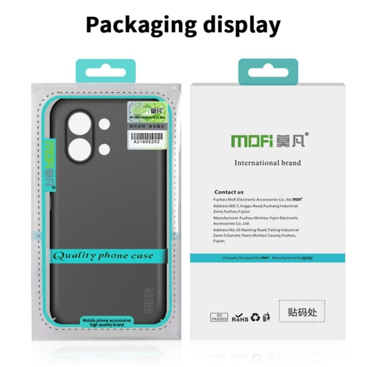 Пластиковый чехол MOFI Matte Series для Xiaomi Redmi Note 13 Pro 4G / Poco M6 Pro - Black: фото 9 из 9
