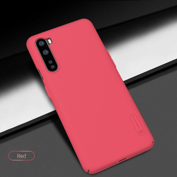 Пластиковый чехол NILLKIN Frosted Shield для OnePlus Nord - Red: фото 4 из 16