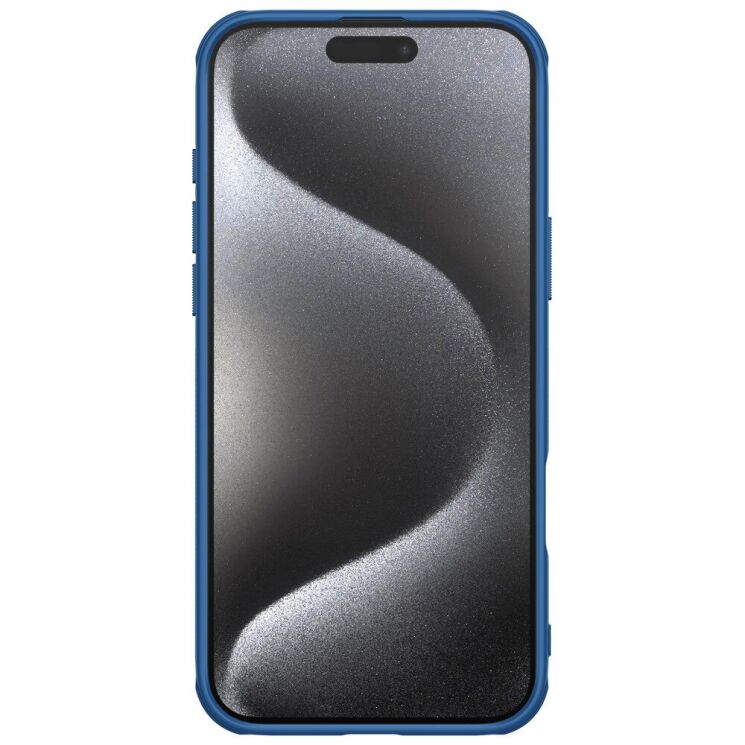 Пластиковый чехол NILLKIN Frosted Shield Pro Magnetic для Apple iPhone 16 Pro Max - Blue: фото 4 из 20