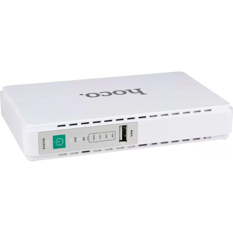 Портативный источник питания для роутера Hoco DB25 Smart Mini UPS 5V/9V/12V (8800mAh) - White: фото 3 из 8