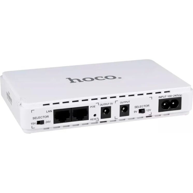 Портативный источник питания для роутера Hoco DB25 Smart Mini UPS 5V/9V/12V (8800mAh) - White: фото 1 из 8