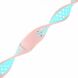 Ремешок Deexe Dot Color для часов с шириной крепления 20мм - Pink / Cyan (270800PC). Фото 4 из 5