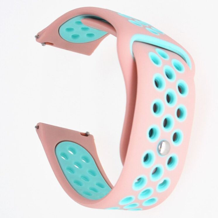 Ремешок Deexe Dot Color для часов с шириной крепления 20мм - Pink / Cyan: фото 1 из 5