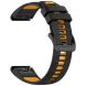 Ремешок Deexe Dual Color для часов с шириной крепления 22мм - Black / Orange (271418OB). Фото 2 из 4