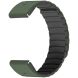 Ремешок Deexe Magnetic Band для часов Garmin c креплением Quick Fit 26mm - Army Green / Black (369101GB). Фото 4 из 5