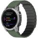 Ремешок Deexe Magnetic Band для часов Garmin c креплением Quick Fit 26mm - Army Green / Black (369101GB). Фото 3 из 5