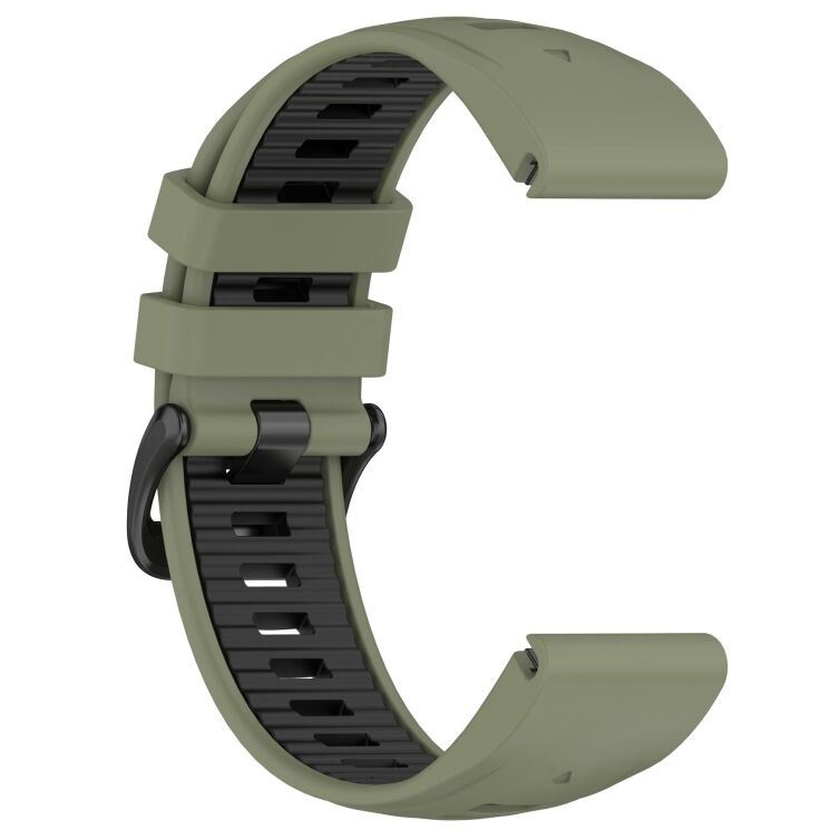 Ремінець Deexe Modern Strap для годинників Garmin з шириною кріплення QuickFit 20mm - Army Green / Black: фото 2 з 7