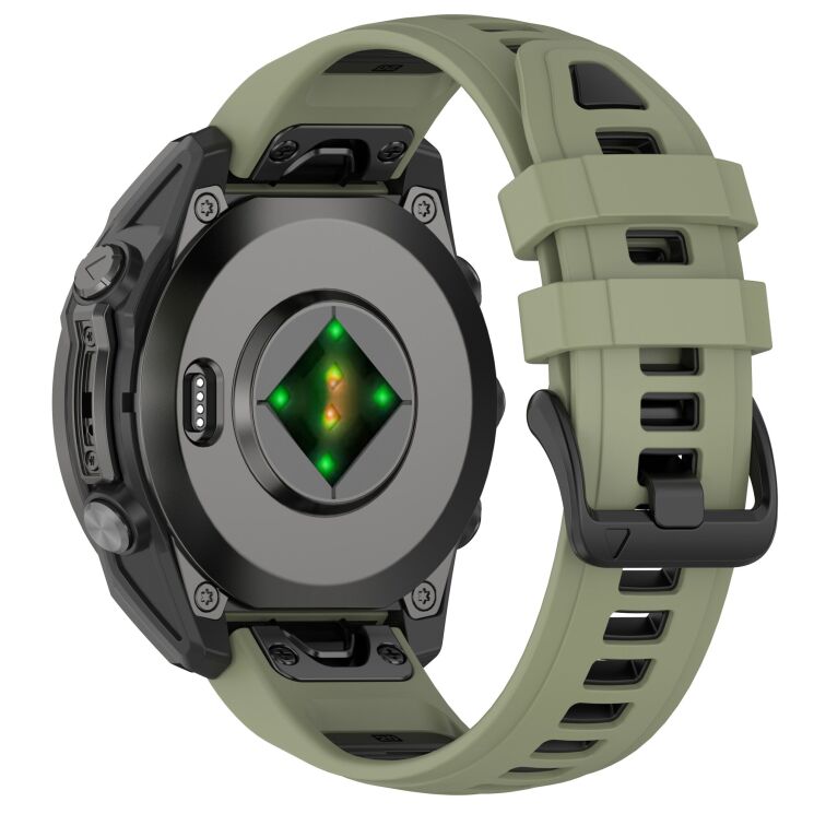 Ремінець Deexe Modern Strap для годинників Garmin з шириною кріплення QuickFit 20mm - Army Green / Black: фото 1 з 7