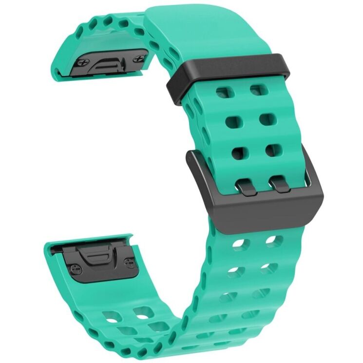 Ремешок Deexe Ocean Strap для часов Garmin c креплением Quick Fit 26mm - Teal Green: фото 1 из 6